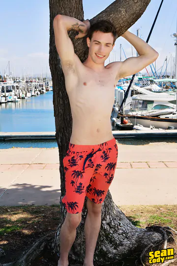 Twink showing his hard cock