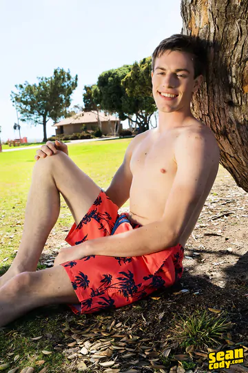 Twink showing his hard cock