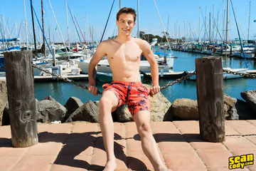 Twink showing his hard cock