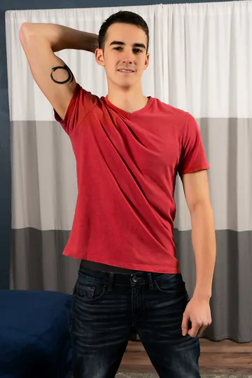 Handsome jock with a hairy dick