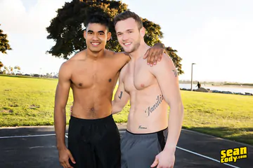 Asian hottie fucking a white stud