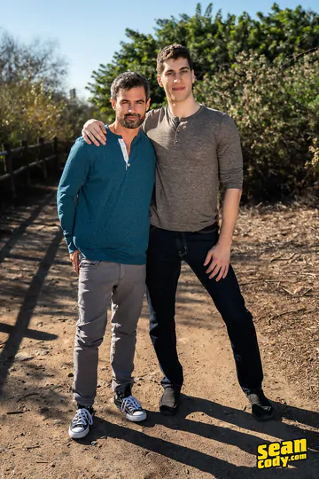 Hairy man fucking a younger stud