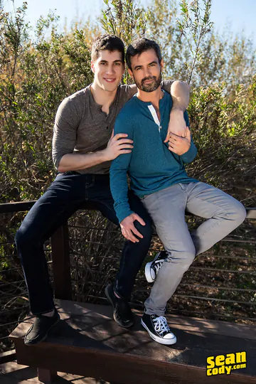 Hairy man fucking a younger stud