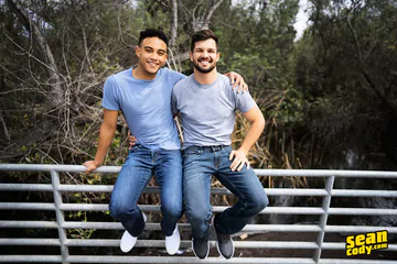 Cute black guy getting boned