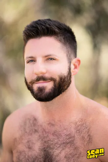 Hairy bearded guy showing his dick