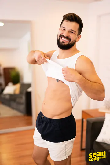 Fit blonde boy getting boned