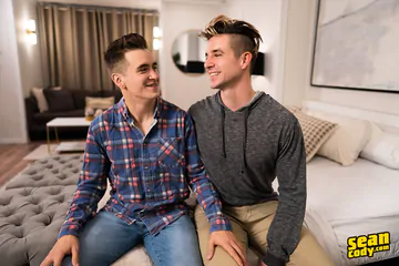 Two guys from Sean Cody boning