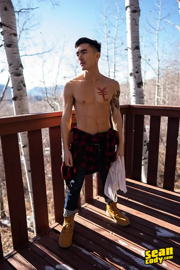 Guys on a cabin trip fucking