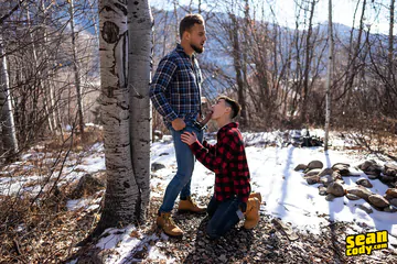 Guys on a cabin trip fucking