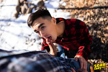 Guys on a cabin trip fucking