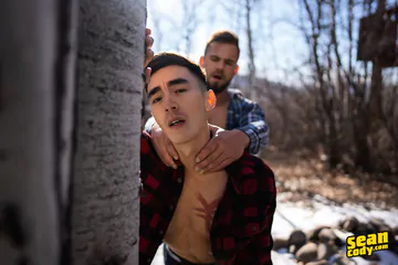 Guys on a cabin trip fucking