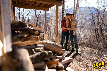 Studs on a cabin trip fucking