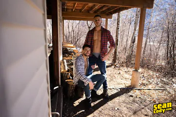 Studs on a cabin trip fucking