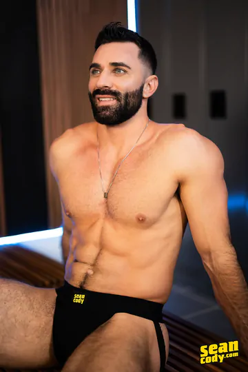 Hunky men fucking in the locker room