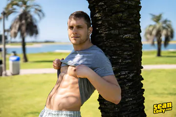 Cute beefy boy getting fucked