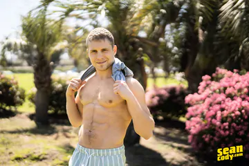 Cute beefy boy getting fucked