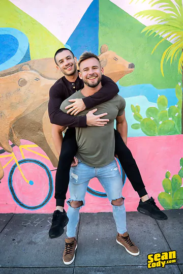 Smooth stud fucking a hairy