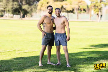 Studs with beards having some fun