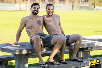 Studs with beards having some fun