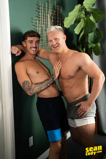 Handsome moustache guy gets fucked