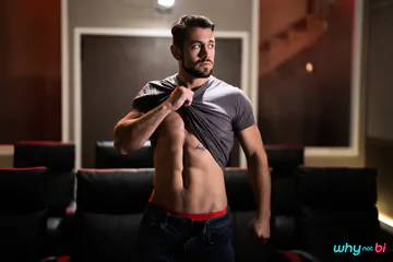 Gay porn stars and a blonde chick