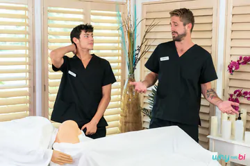 Sexy Kaleb Stryker in a threesome