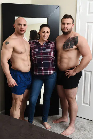 Two men and a woman