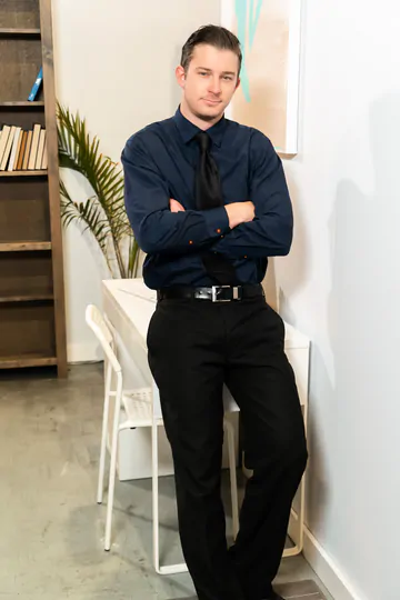 Two men and a huge woman