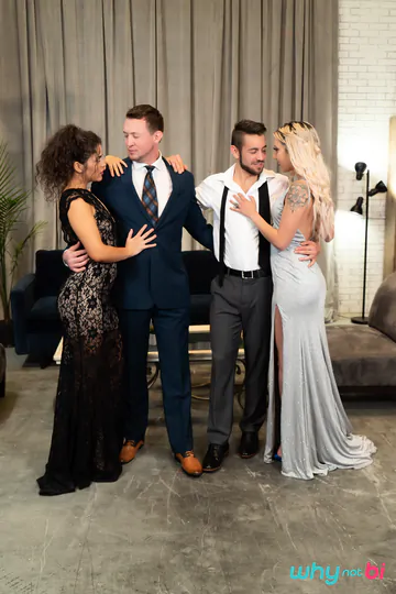 Bisex foursome with gay porn stars