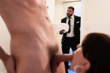 Four people making bisexual porn