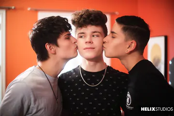 Hot boys having a threesome