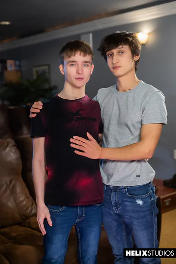 Skinny boy gets cock in the ass