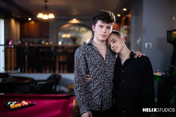 Boys fucking on a pool table