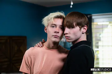 Boys in bed having sex