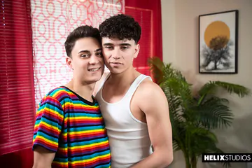 Boys bareback fucking each other