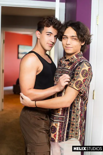 Handsome boys having gay sex