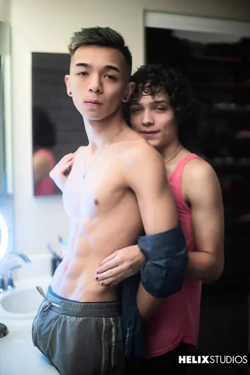 Ripped Asian twink fucking ass