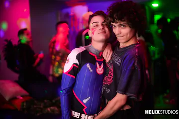 Curly haired boy gets fucked