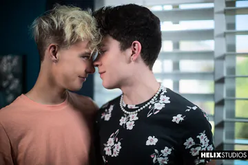 Blonde boy gets big cock fucked