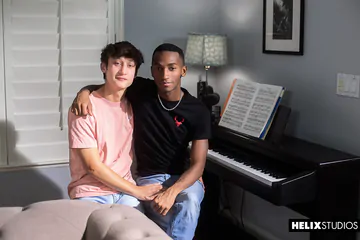 Interracial boys bareback fucking