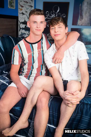 Handsome boys having sex