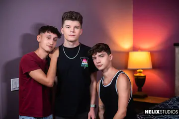 Boys having a threesome