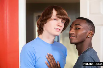 Black boy gets big white cock