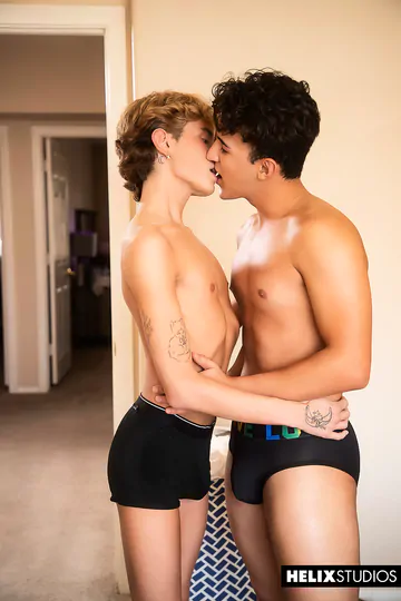 Slim blonde boy gets fucked