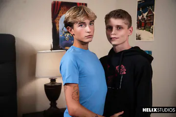 Blonde gay boys having sex