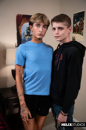 Blonde gay boys having sex