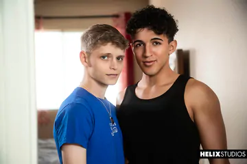 Cute blonde boy gets boned