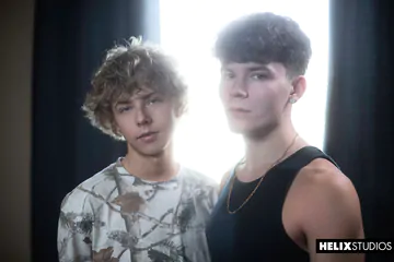 Cute curly boy gets fucked