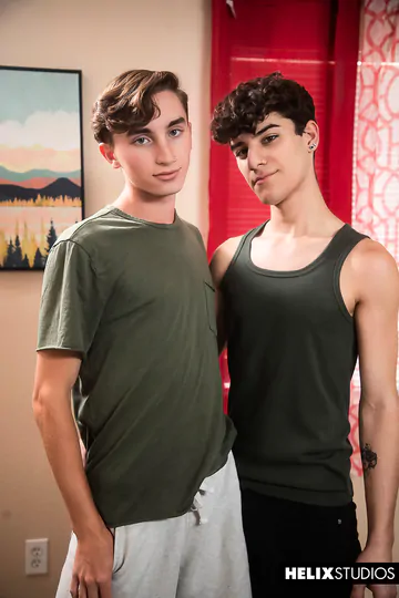 Slim gay boys having sex