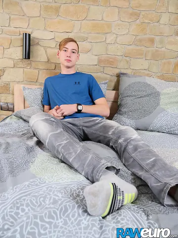 Blonde gay boy getting boned